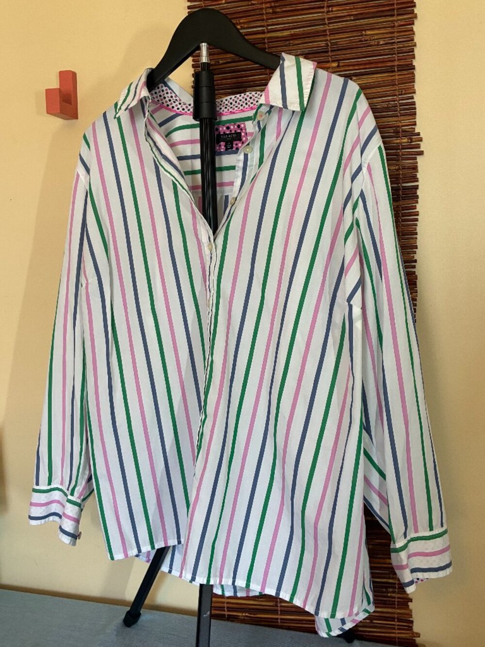Talbots Classic Preppy Striped Button Down - 100% cotton - Size XL